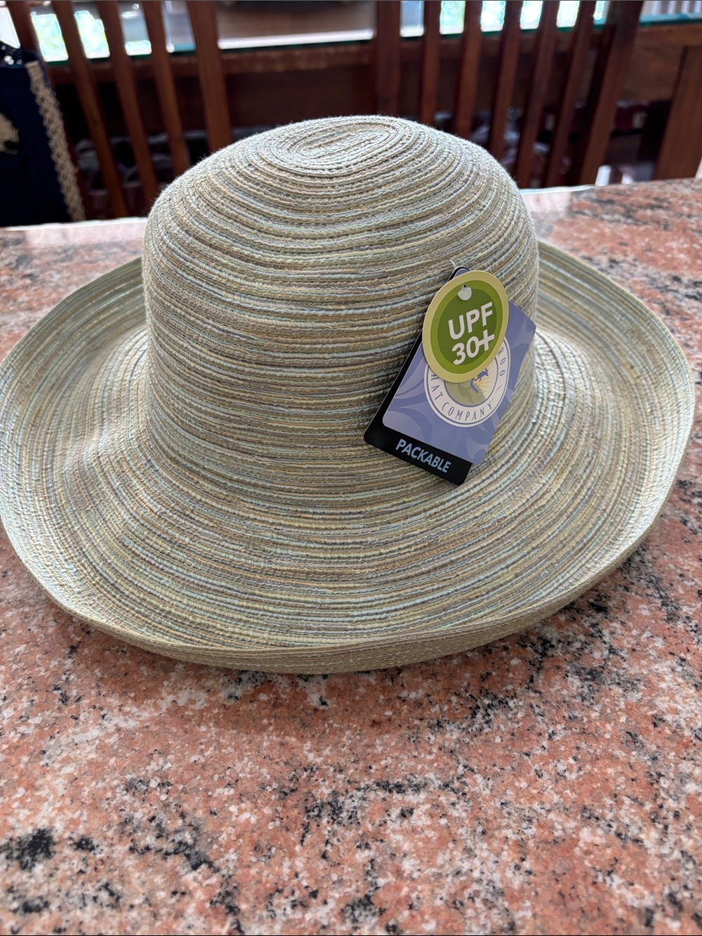 Wallaroo Hat Company Sydney Sun Hat NWT Seafoam Green Packable UPF 30+